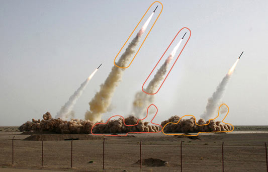 Iran photoshopped missile launch