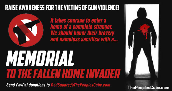 Memorial to fallen home invader