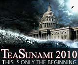 Tea Party Tsunami political cartoon