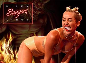 Miley Cyrus burns Bible