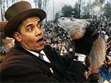 Obama Groundhog Day funny cartoon pic