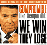 Compromise like Reagan Political poster