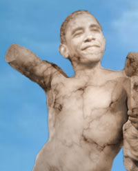 obama statue political humor satire