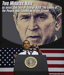 Obama Bush 1984 Two Minutes Hate Cartoon
