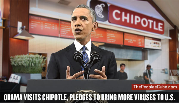 Obama visits Chipotle, pledges to bring more viruses to US