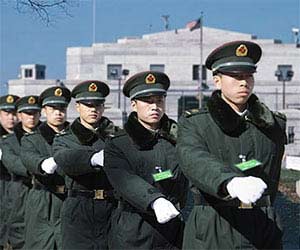 Chinese troops in Fort Knox