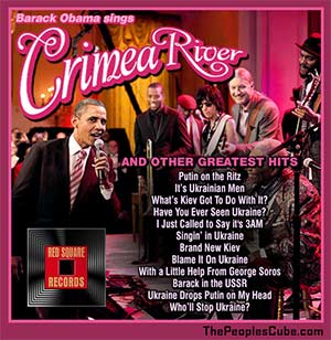 Obama sings 'Crimea River' and other greatest hits cartoon