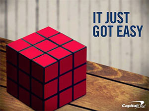 Capital One forms People's Cube ad
