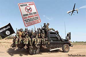 Drone-free zone - tips for avoiding drones cartoon