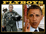Bush and Obama - Flyboys funny cartoon