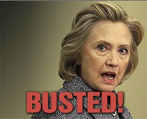 Hillary busted
