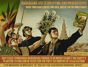 Pot in Colorado parody poster
