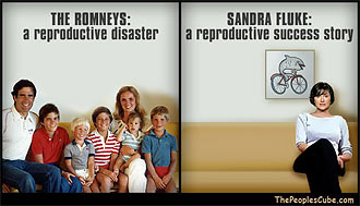 Mitt Romney Family - Sandra Fluke funny cartoon