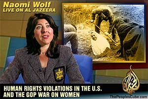 Naomi Wolf on Al Jazeera cartoon