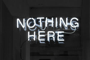 Non-religious belief in nothing neon sign