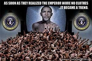 Funny parody Emperor Obama's New Clothes