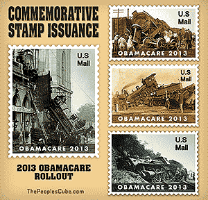 Obamacare Trainwreck Stapms funny parody