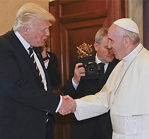 Trump Pope Francis Handshake