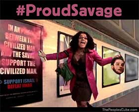 Mona Eltahawy a proud savage, vandal, and barbarian - satirical cartoon