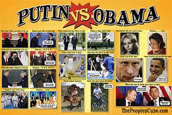 Putin vs. Obama: Pictorial Comparisons cartoon