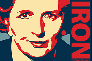Margaret Thatcher portrait by Oleg Atbashian