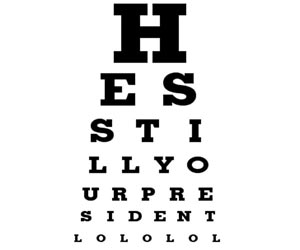 Trump eye chart
