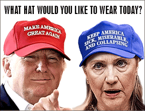 Trump hat, Hillary hat