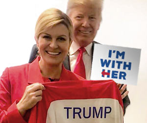 Trump meets with first woman president
