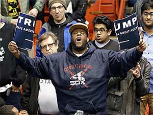 Anti-Trump protester