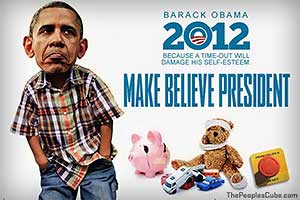 Obama man-child cartoon