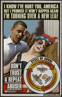 Obama repeat abuser satirical cartoon
